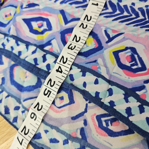 Lilly Pulitzer Quincy Serene Blue Tropi Call Me Dress Womens XS Engineered Print - Picture 7 of 7